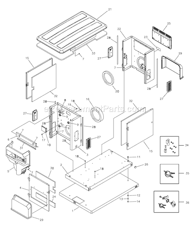 Page C Diagram and Parts List for 040226-1  Briggs and Stratton Generator